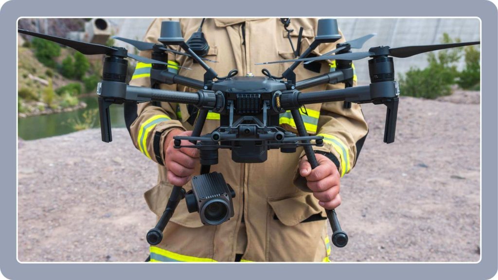 Emergency service with drones