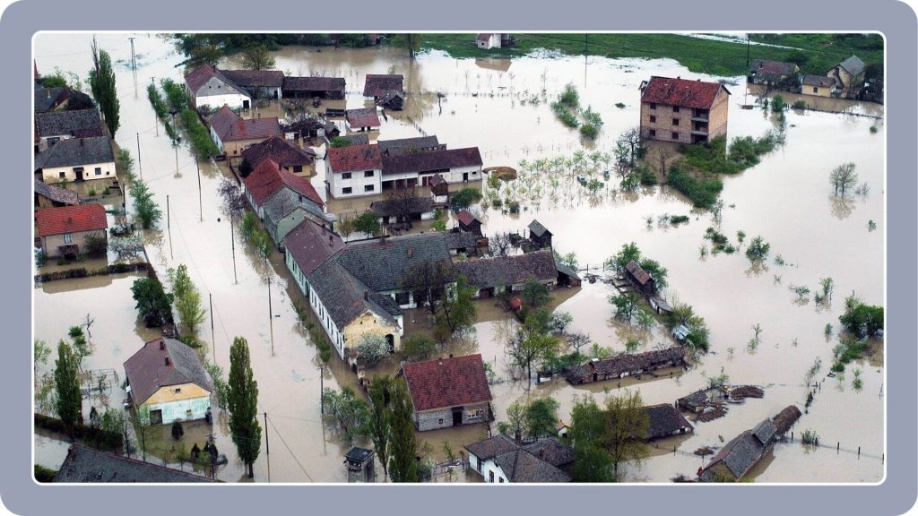 Aviation Aerial View flooding