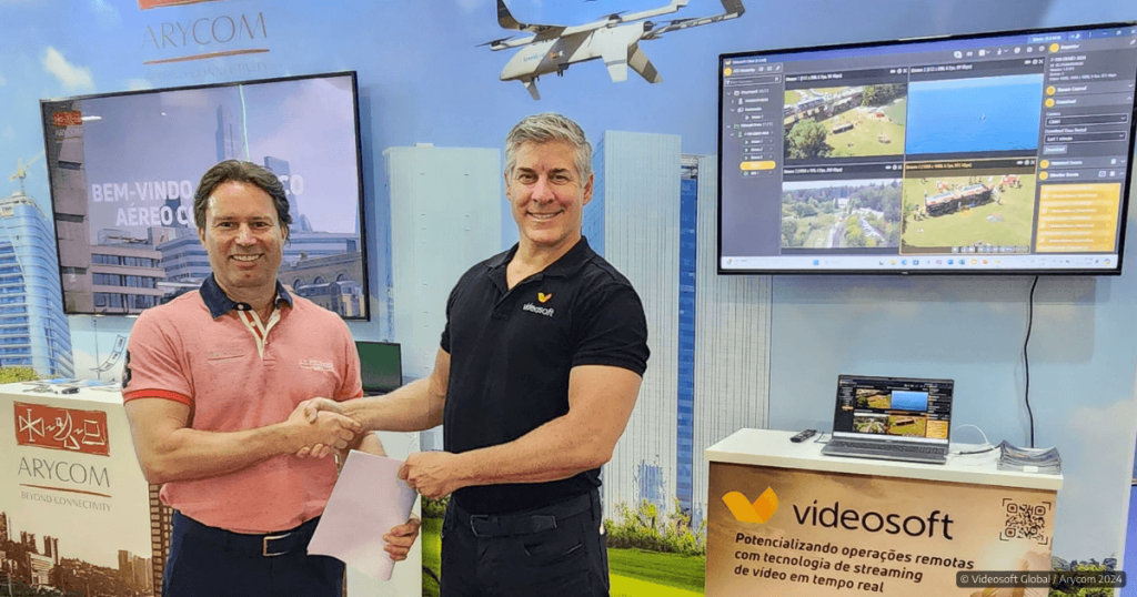 Arycom and Videosoft form a dynamic partnership at DroneShow Robotics 2024.