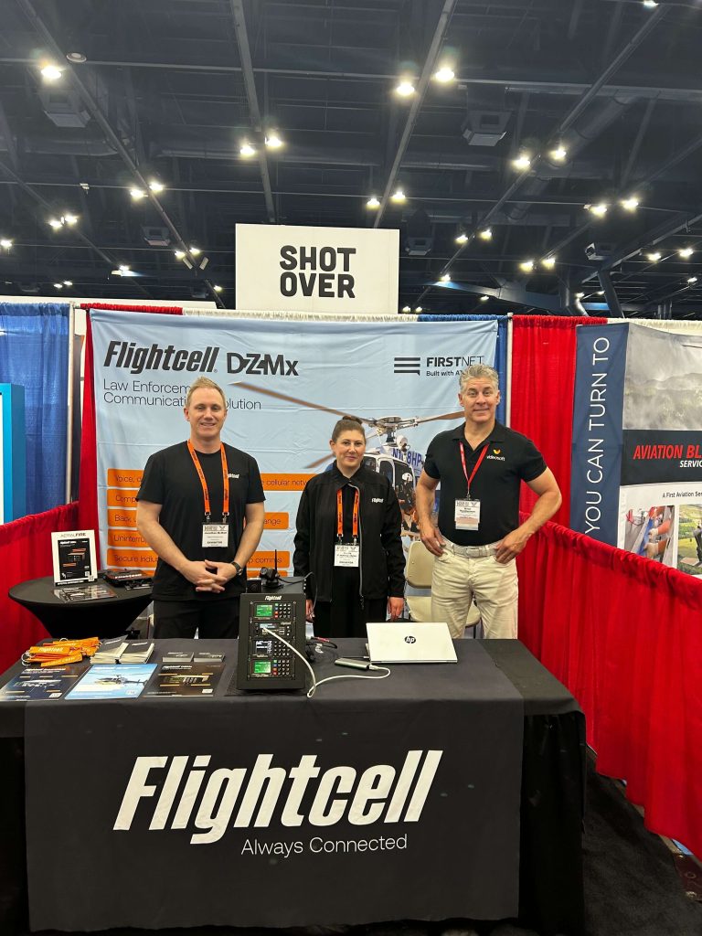 Brian Heatherman visits the Flightcell booth at APSON 2024.